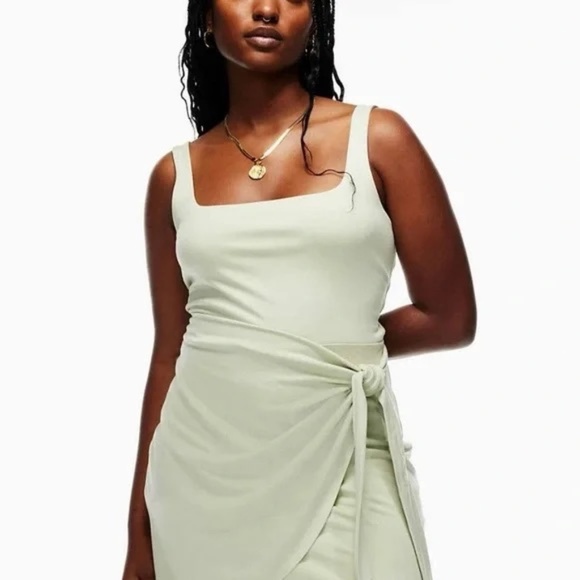 Aritzia Saturn Midi Dress Light Sage Green - Never Worn! - Picture 2 of 5